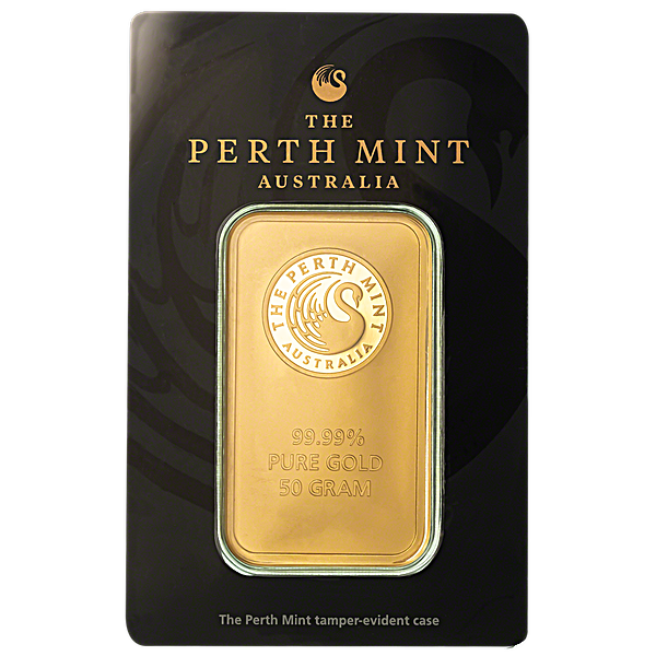 50 Gram Perth Mint Gold Bullion Bar